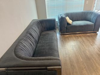 suede grey couch