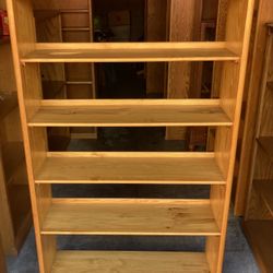 Solid Pine Wood Bookcase Storage Display Shelving