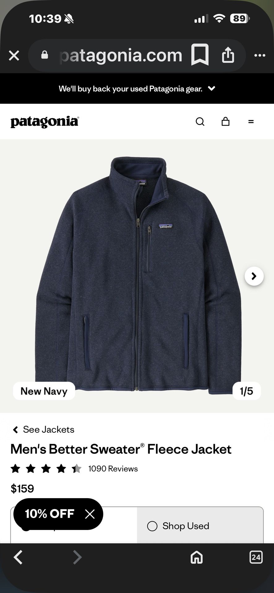 Patagonia Fleece Sweater Jacket (Large)