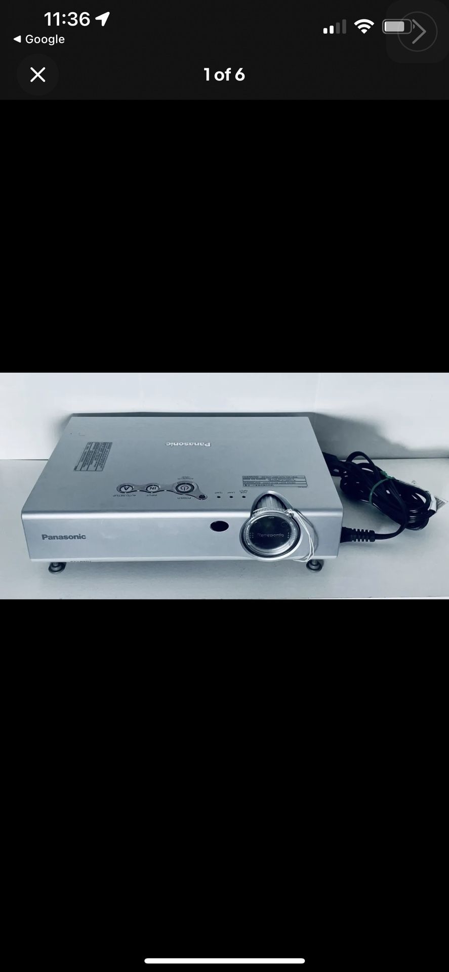 Panasonic PT-LB20U 2,000 Linens Projector, No Remote.