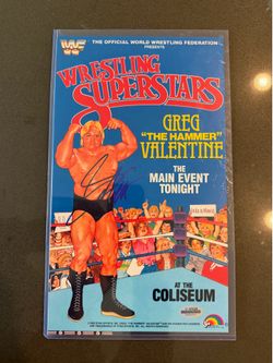 Greg The Hammer Valentine Signed Autograph WWF Wrestling Replica LJN Poster - Certified Authentic