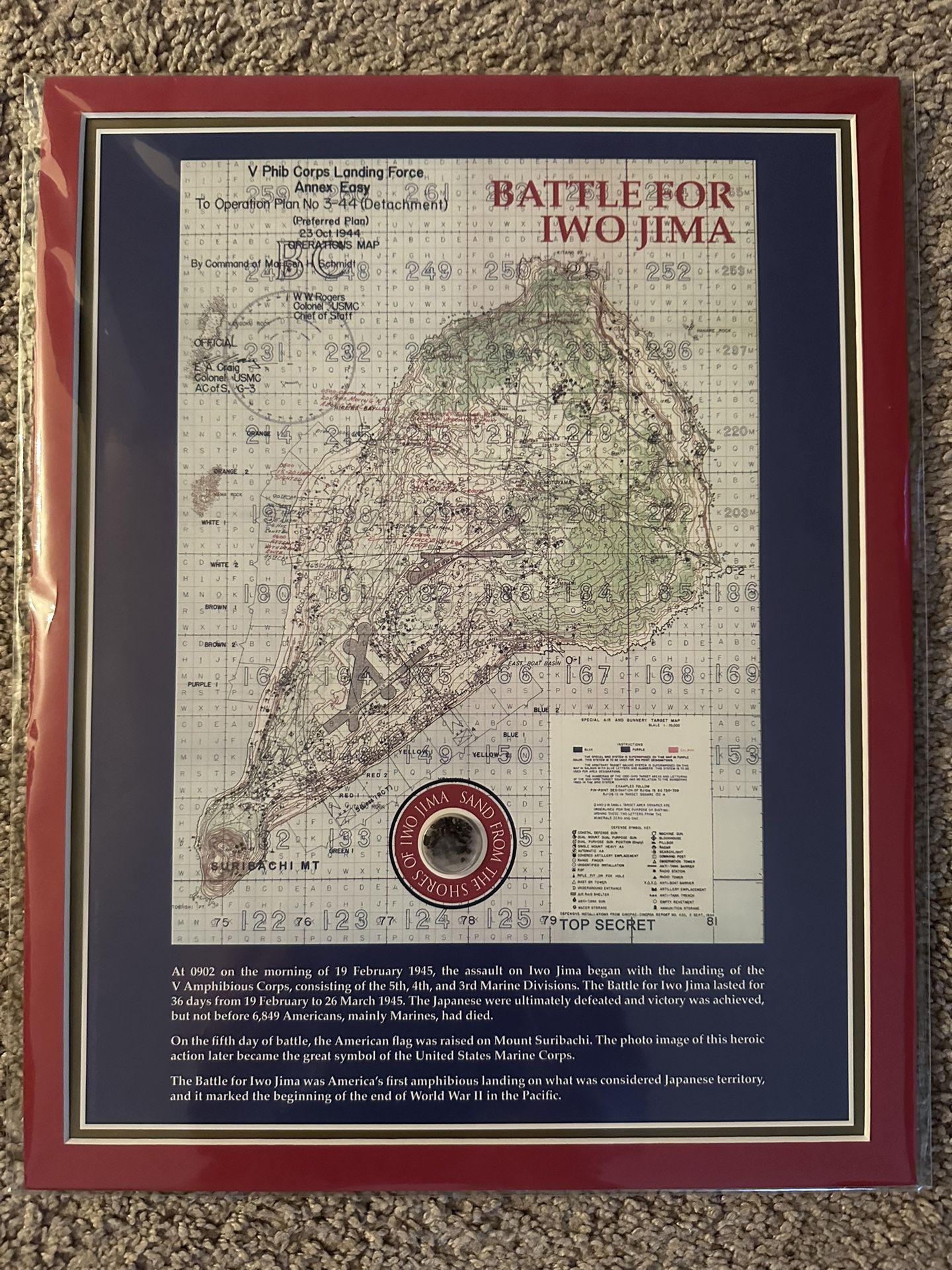 iwo jima battle map
