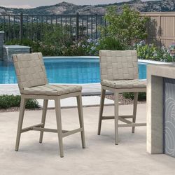PURPLE LEAF Outdoor Counter Height Chair Set - 2 Pieces