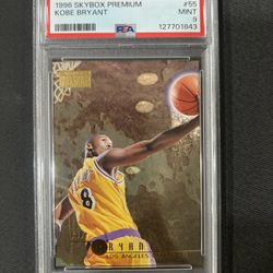 1996-97 NBA Skybox Premium - Kobe Bryant PSA Mint 9 #55 (RC) Los Angeles Lakers