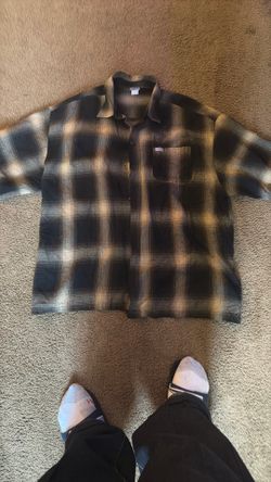 Cal-top Short Sleeve Flannel Brown-black