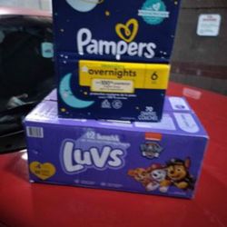 Pampers (70 count) & Luvs Paw Patrol (88 count)