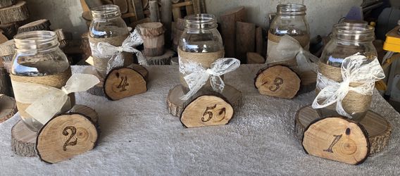5 rustic wood centerpieces for Sale in Riverside, CA - OfferUp