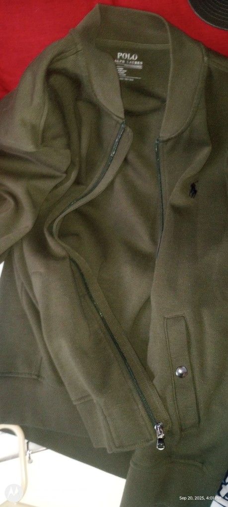 Men's Polo Ralph Lauren Green Fabric Paul Jacket
