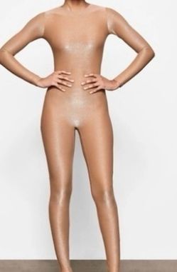 Skims one piece jumpsuit shimmer bodysuit catsuit