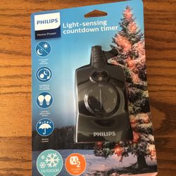 Light Sensing Countdown Outdoor Timer  2 Outlets NEW
