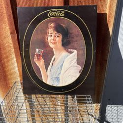 1973 Vintage Metal Coca-Cola Sign.