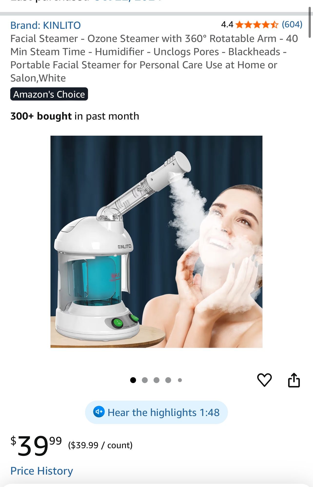 Facial Steamer-gently Used 