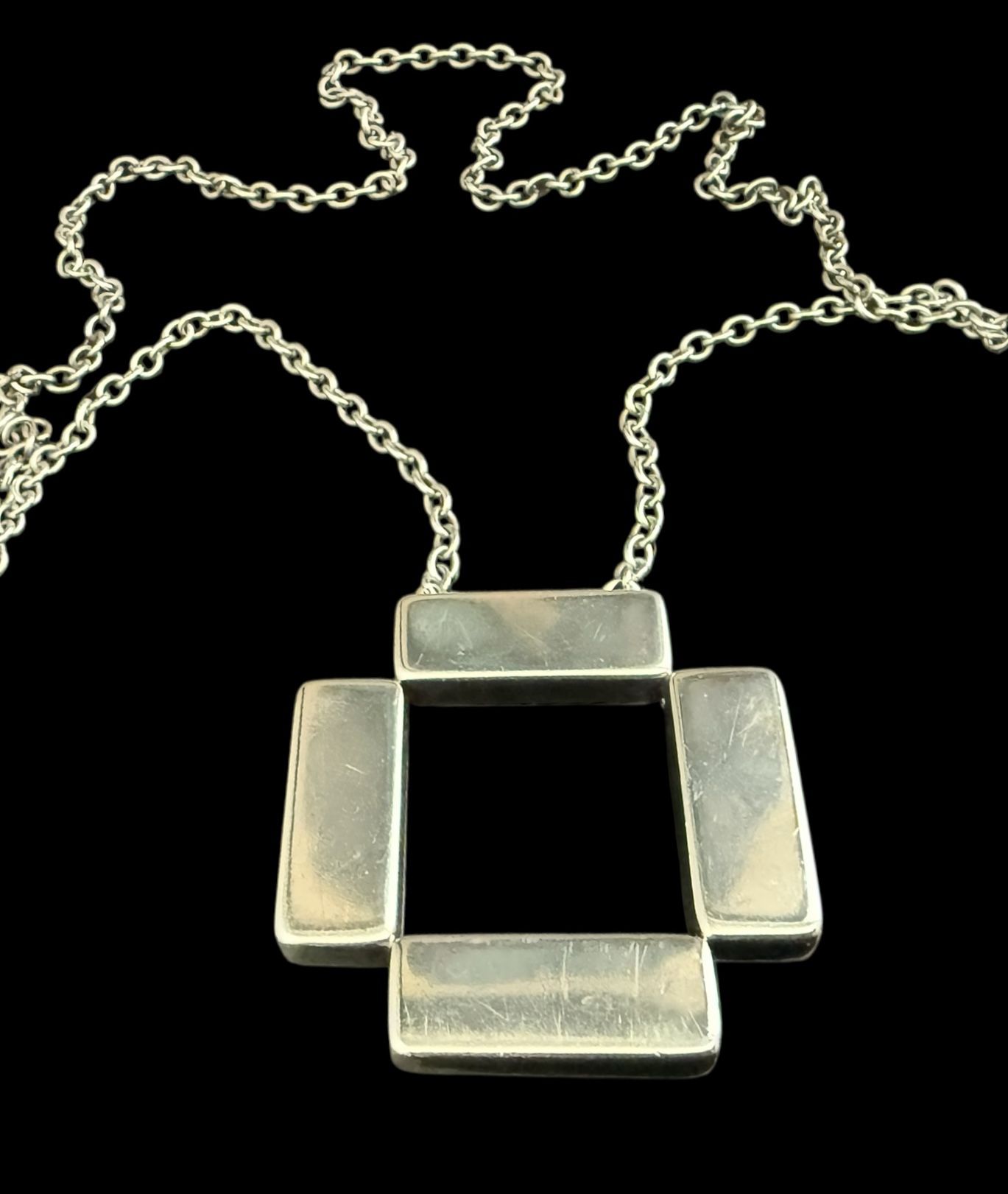 EXCEPTIONAL VINTAGE GEORG JENSEN/ASTRID FOG STERLING SILVER DANISH CROSS PENDANT