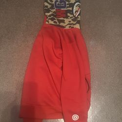 BAPE 1ST SHARK FULL ZIP HOODIE 'RED' 100% AUTHENTIC 
