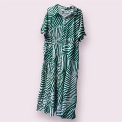 H&M White Leaf Print Maxi Dress for Women - XL