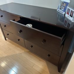 Dressers: 2 Dresser Set One Tall, One Wide AND Tv Stand Cabinet