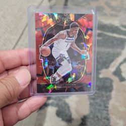 Anthony Edwards Select Red Cracked Ice Prizm Basketball Card