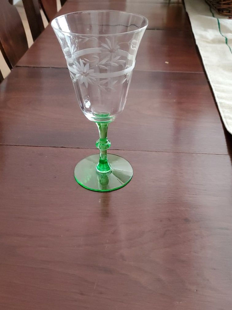 Antique Wine Glass Set Of 3
