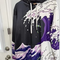Hoodie black and purple super nice