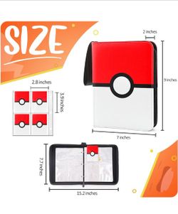 Pokemon Card Binder 4 Pocket, Trading Card Holder Fits 400 Cards With 50  Removable Sleeves, Portable Collection Card Album, Credit Card book With  Zip for Sale in San Diego, CA - OfferUp