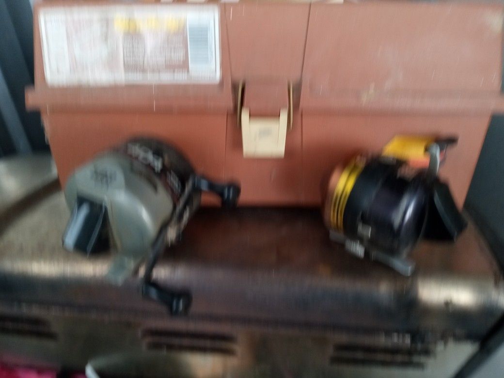 Tackle Box And Two Reels
