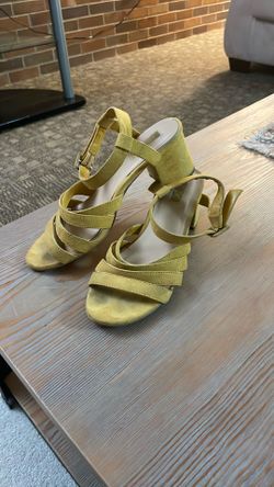 Strappy Yellow Forever 21 Heels
