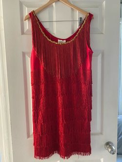 California Costume Collections 1920s Flapper Dress Adult Size XL Color Red