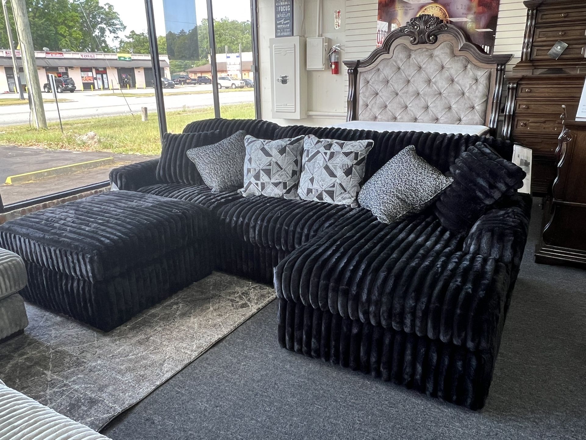 New 2 Pcs Midnight Madness Sectional. Delivery & Set Up Available