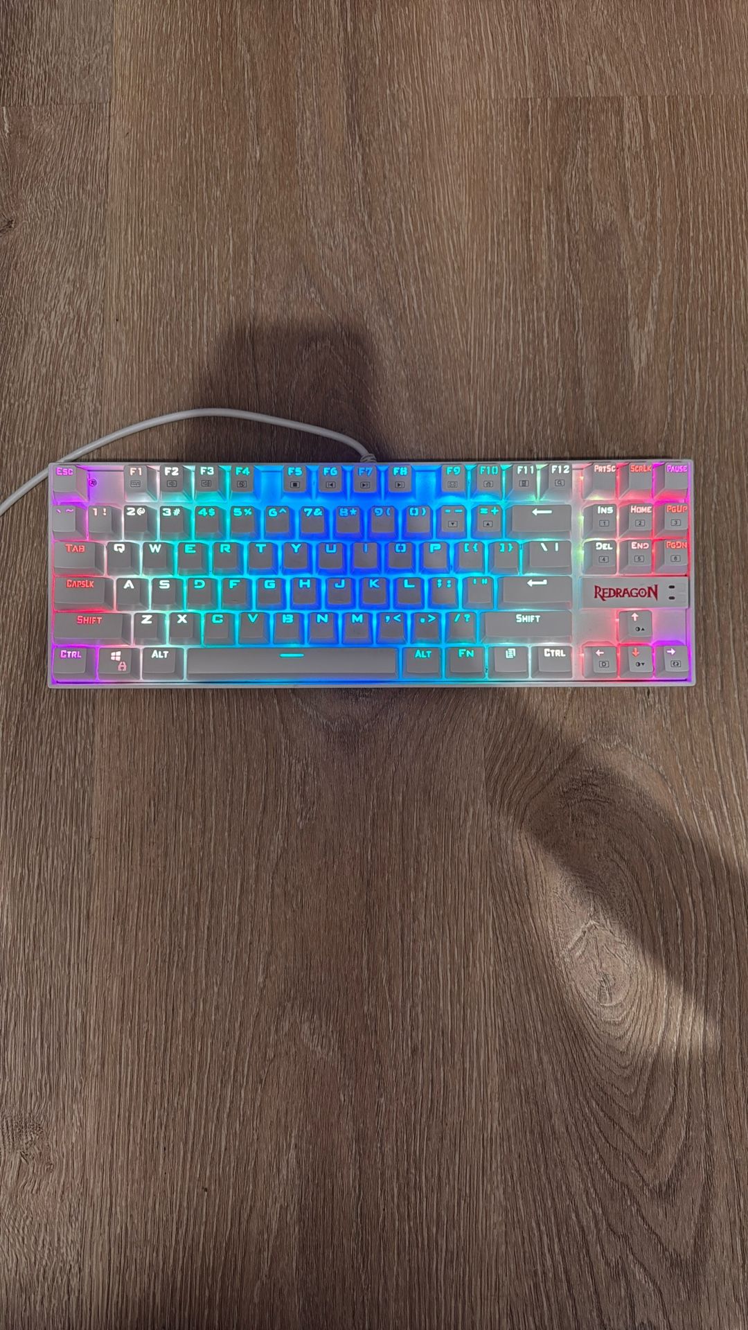 White Mechanical Gaming Keyboard RGB (Blue clicky and tactile switches)