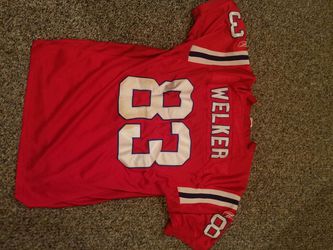 Wes Welker Patriots Alternate Red Jersey sz XL