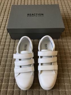 Kenneth Cole REACTION Jovie Triple Strap Sneakers White Size 7.5 