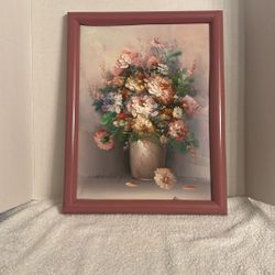 Vintage Flower Picture By P. Keeling 