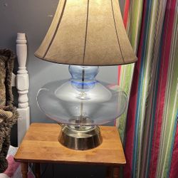 Vintage Glass Globe Lamp 