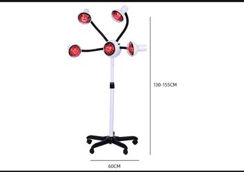 5 Head Salon Infrared Heat Lamp, Adj ting Height Styling Perming Dryer 750W