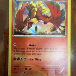 Pokemon Ho-Oh XY153 Black Star Promo Holo Rare HP/Damaged