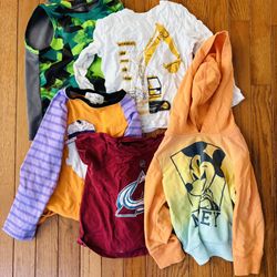 5 Pack: Assorted 3T Boy's Shirts; Multiple Types, Sleeve Lengths, Brands, Colors, Patterns, & Designs