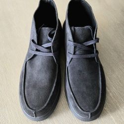 Express Navy Genuine Suede Chukka Sneakers Shoes Boots Mens Sz 9 Blue Leather 