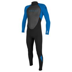 O'NEILL Unisex Child Youth Reactor-2 3/2mm Back Zip Full Wetsuits, Black/Ocean, 8 US