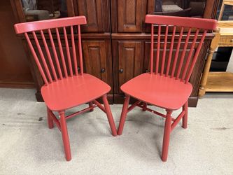 STYLEWELL Chili Red Windsor Solid Wood Dining Chairs (Set of 2) (Bellevue)