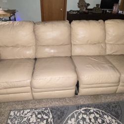 Leather Sectional Couch  & Recliner