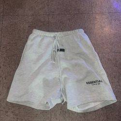 grey white essential shorts adult small
