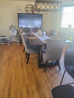 Wood Dinning Table Farm Style