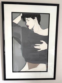 Set of 3 Framed Patrick Nagel Art Prints – Large Vintage Collection