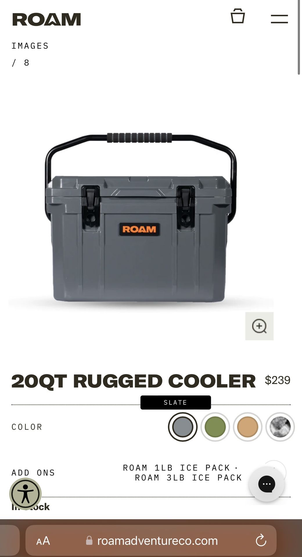 Roam 20QT Cooler