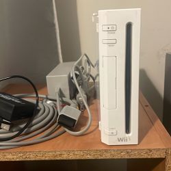 Wii Console Video Cables and power Supply  