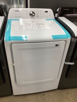 Samsung 7.2 cu.ft. Vented Top Load Gas Dryer with Sensor Dry New Scratch and Dent