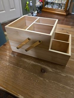 2 tier natural wood