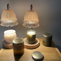 Candle Warmer Lamp x 2, with Some Free Candles!