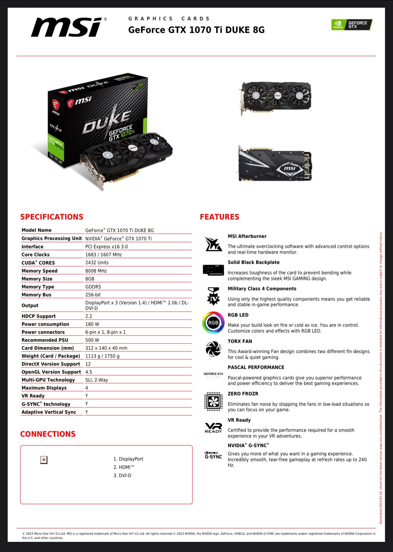GTX 1070 TI GPU