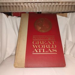 Vintage 1963 Reader’s Digest Great World Atlas Oversized Hardcover Book 1st ed.